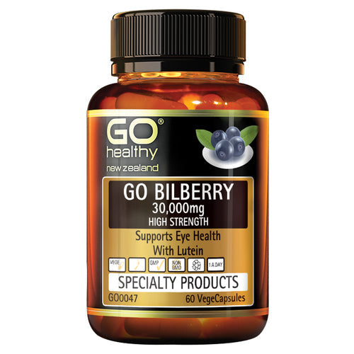 Go Healthy Go Bilberry 30,000mg High Strength 60 Capsules