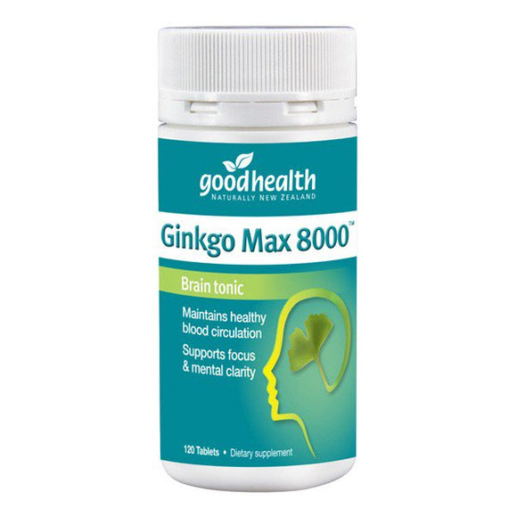 Good Health Ginkgo Max 8000 - Brain Tonic 120 tablets
