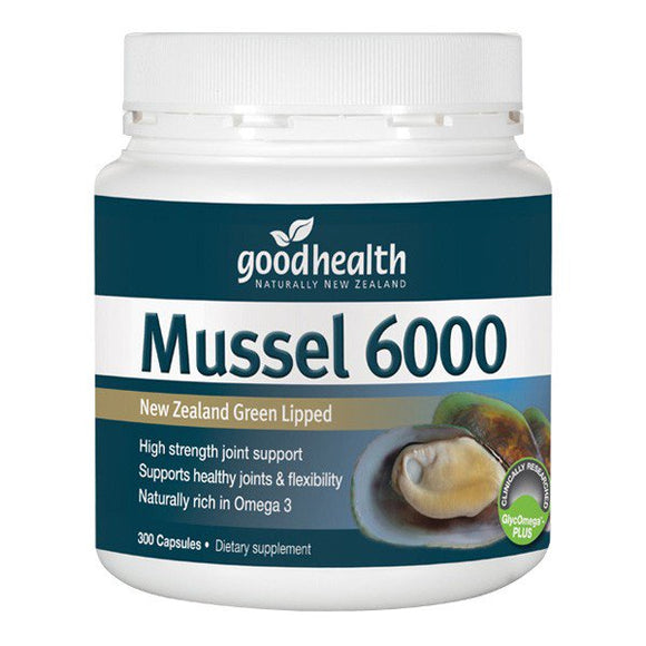 Good Health Green Lipped Mussel 6000mg 300 Capsules