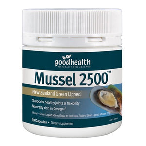 Good Health Mussel 2500 300 Capsules - New Zealand Green Lipped