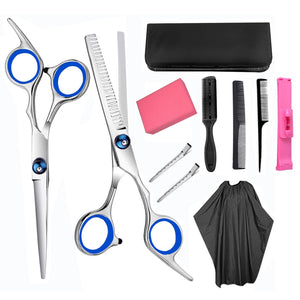 Hair Cutting Shears Hairdressing Scissors Kit for Barber Salon and Home