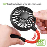 Hands-free Neck Hanging Fan USB Rechargeable Mini Portable Sports Cooler