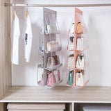 8 Pocket Transparent Hanging Hanger Handbag Organizer Storage Shoe Bag