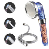 High Pressure 3-Mode Ionic Power Shower Head with Mineral Beads & Free Shower Hose