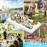 Inflatable Ice Serving Bar Pool Party Buffet Drink Cooler Ice Tray Containers