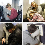 Inflatable Travel Pillow Air Cushion for Airplanes, Trains, Cars and Office Napping