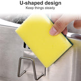 4pcs Kitchen Stainless Steel U-shaped Sponges Holder