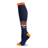 5 Pairs Knee-High Compression Socks Animal Cartoon Pattern Sports Stockings