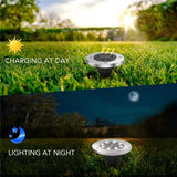 LED Solar Power Ground Lights Waterproof Lawn Path Lamp