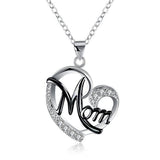 MOM Letter Heart Shape Pendant Necklace Mother's Day Gift