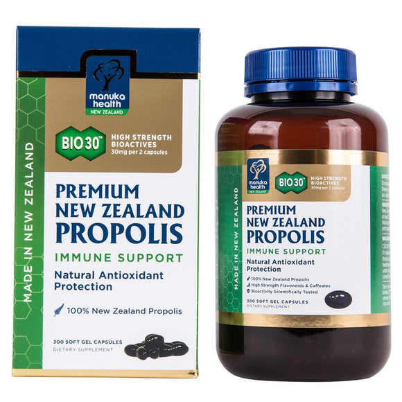 Manuka Health Bio30 Premium New Zealand Propolis 300 Capsules