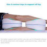 Memory Foam Knee & Leg Pillow Orthopedic Bed Cushion for Side Sleep