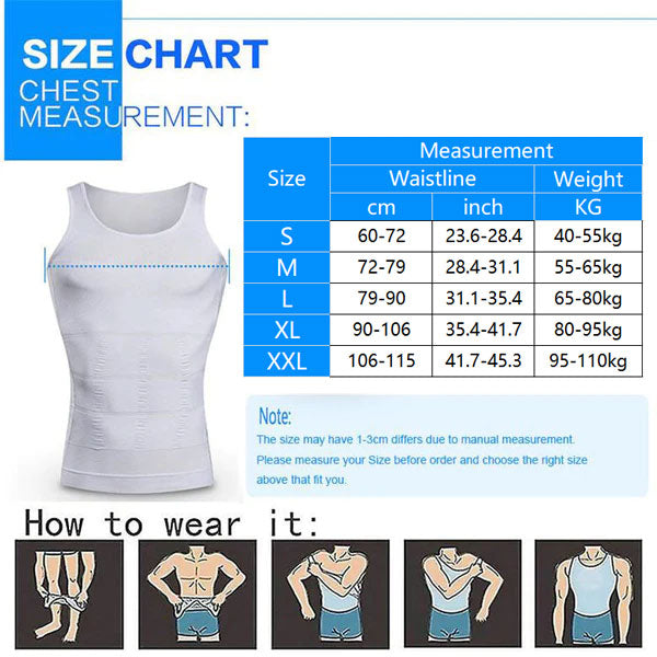 Shop Slimming Tank Top Mens Body Shaper Compression Vest Top