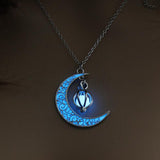 Moon Glowing Luminous Stone Pendant Necklace Gifts