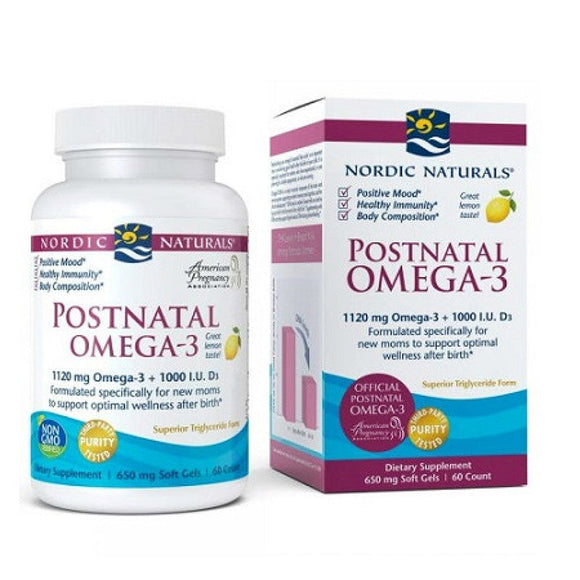 NORDIC NATURALS Postnatal Omega-3 Lemon 60 Softgels