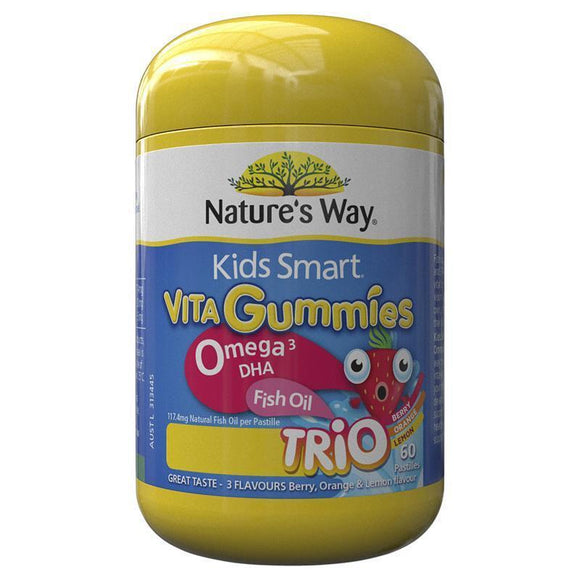 Nature's Way Kids Smart Vita Gummies Omega 3 DHA Fish Oil 60 Pastilles