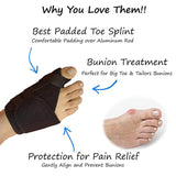 Orthopedic Bunion Corrector Thumb Valgus Splint Cushion Black