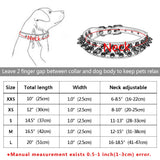 Adjustable PU Leather Pet Collar Punk Rivet Round Spikes Studded Dog Collars