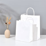 10PCs Kraft Paper Shopping Gift Bags with Handles
