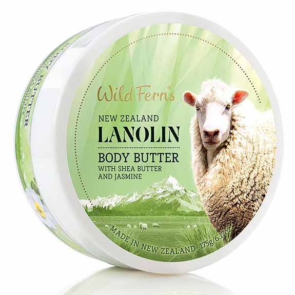 Parrs Wild Ferns Lanolin Body Butter with Shea Butter and Jasmine 175g