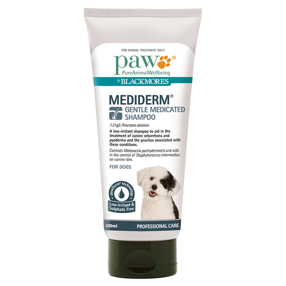 Paw by Blackmores Mediderm Gentle Medicated Shampoo 200ml
