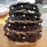 Pearl-Fishbone-Briad-Wig-Hairbands- for Women