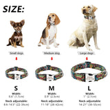 Personalized Nylon Color Print Tag Collar Engrave Nameplate ID for Dog Cat Puppy