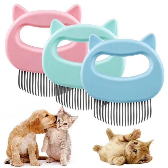 2pcs Cat Dog Pet Hair Removal Grooming Massage Shell Comb