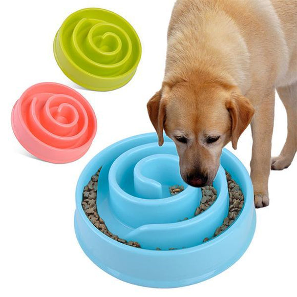 Pet Dog Cat Anti-Choke Slow Feed Bowl Non-Slide Feeder