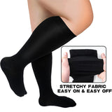 3 Pairs Plus Size Compression Socks Wide Calf for Men & Women