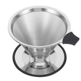 Pour Over Coffee Dripper Reusable Stainless Steel Coffee Maker Paperless Coffee Filter