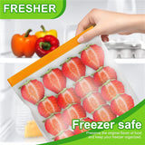 12pcs Reusable Leakproof Food Storage Freezer Bags
