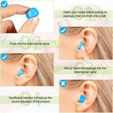 Reusable Silicone Noise Cancelling Sound Blocking Earplugs
