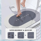 Rubber Non-Slip Quick Dry Bathroom Rugs Super Absorbent Thin Bath Mat