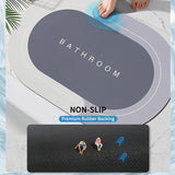 Rubber Non-Slip Quick Dry Bathroom Rugs Super Absorbent Thin Bath Mat