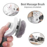 Dog Cat Grooming Brush Pet Hair Remover Self-Cleaning Pet Comb