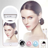 Selfie LED Light Ring Flash Clip Rechargeable Camera For Phone & Tablets Iphone