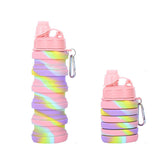 Silicone Collapsible Sports Water Travel Bottles 500ml