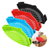 Silicone Food Strainers Heat Resistant Clip On Strain Strainer