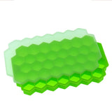 Silicone 37 Ice Cube Tray Mould Plastic with Lid Home Freezer Maker Kitchen Tool