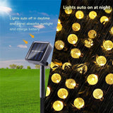 10/30 LED Solar Powered Waterproof Crystal Globe Balls Fairy String Lights