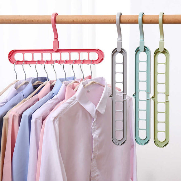 2pcs Space-saving Multifunctional Plastic Clothes Hangers For Home