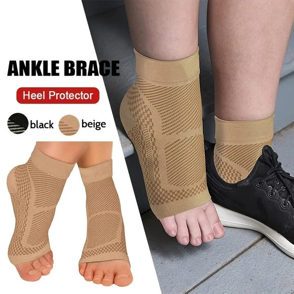 2PCs Sport Ankle Compression Sleeve Elastic Ankle Brace Guard