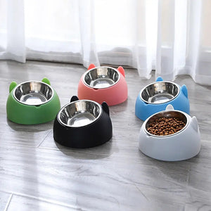 Stainless Steel Cat Dish Pet Supplies Dog Bowls Pet Supplies Slanted Food Bowl