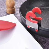 2Pcs Anti-Scald Grip Silicone Pot Clip Stainless Steel Pot Spoon Holder