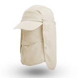 Sun Hat Safari Cap with Removable Face Neck Flap Cover