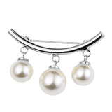 2Pcs Faux Pearl Brooch Sweater Shawl Clip Exposed Neckline Safety Pin