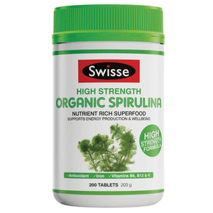 Swisse Organic Spirulina 1000mg 200 Tablets