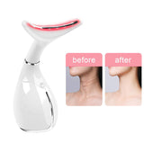 Anti-Wrinkle LED Light Therapy Neck Facial Massager Double Chin Reducer