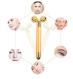 Electric 3D Roller Stick Massager 24K Golden Face Slimming Tools